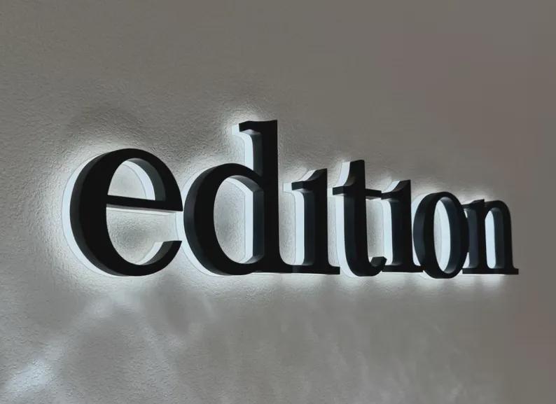 Custom LED Halo Backlit Letters – Metal Letters with Acrylic Backplate
