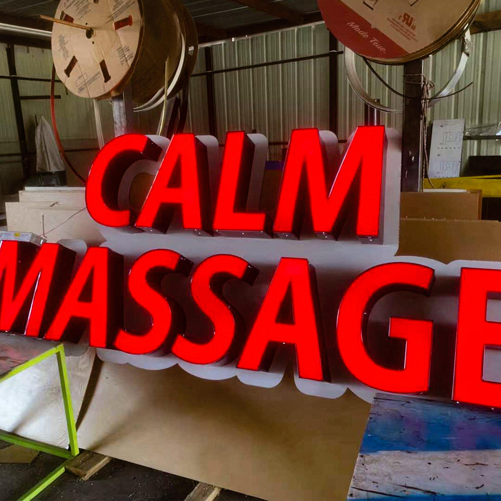 Custom 3D LED Channel Letter Sign for Business Logo,Illuminated Storefront Sign, Metal & Acrylic, Indoor Outdoor