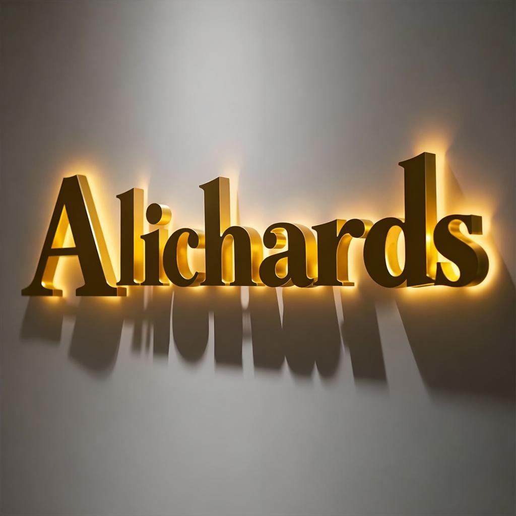 Custom LED Halo Backlit Metal Logo Sign – Office Reception & Workspace Branding