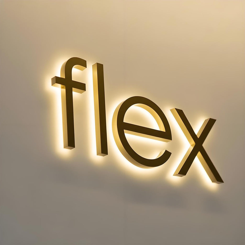 Custom LED Halo Backlit Metal Logo Sign – Office Reception & Workspace Branding