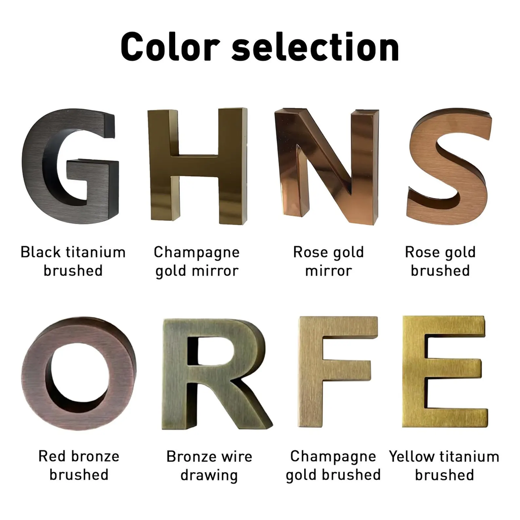 Custom LED Halo Backlit Metal Logo Sign – Brushed Champagne Gold Finish