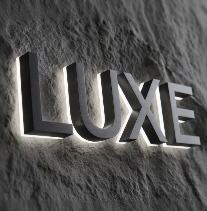 Custom LED Halo Backlit Letters – Metal Letters with Acrylic Backplate