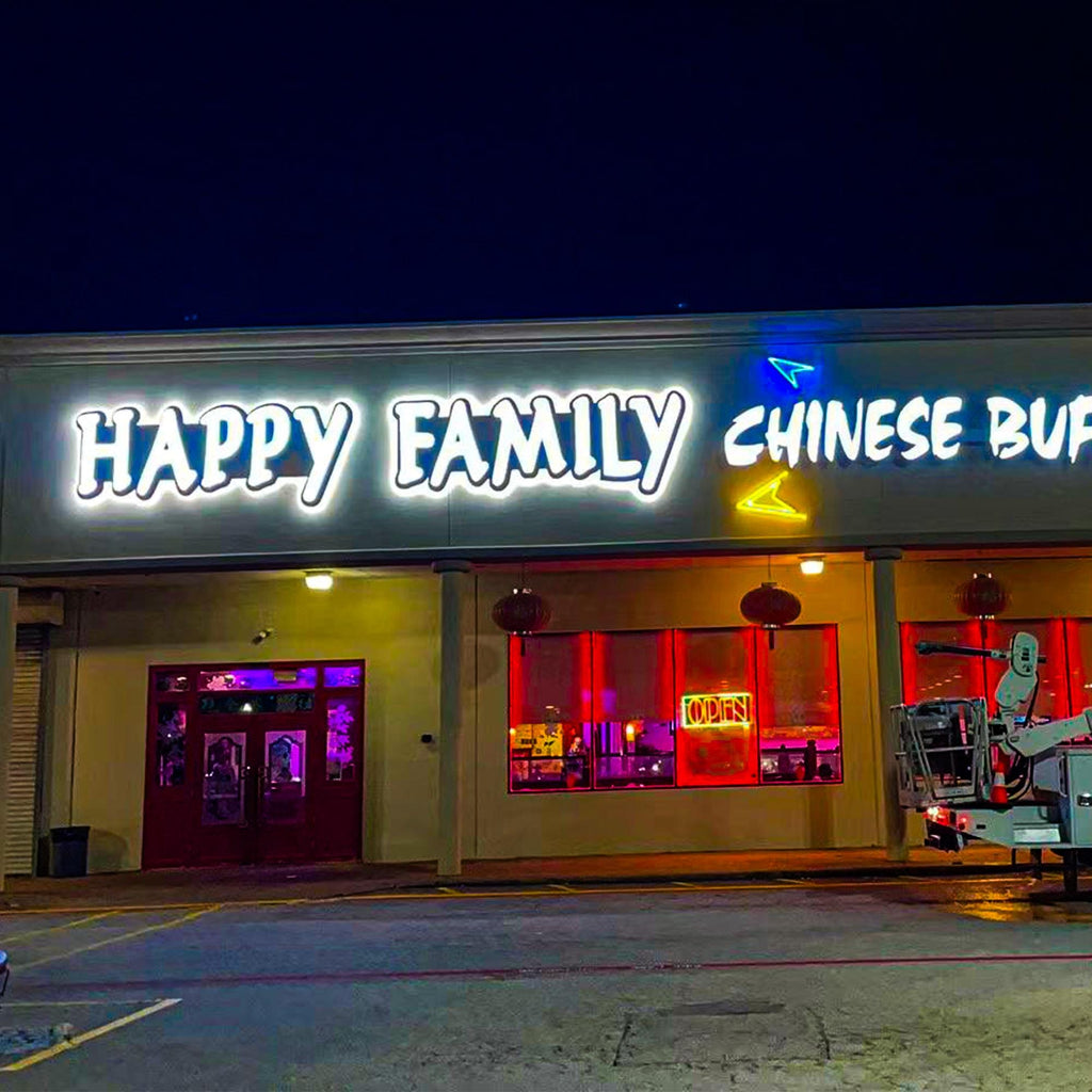 Custom 3D LED Channel Letter Sign for Business Logo,Illuminated Storefront Sign, Metal & Acrylic, Indoor Outdoor