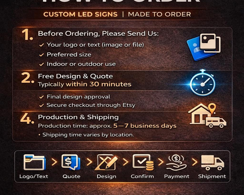 Custom LED Halo Backlit Metal Logo Sign – Storefront, Office & Reception Branding