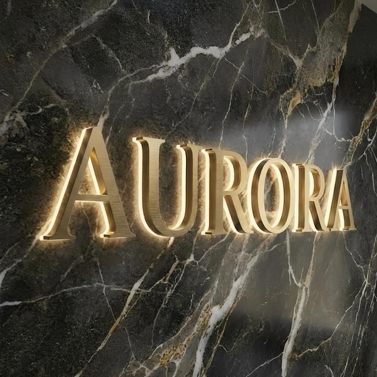 Custom LED Halo Backlit Letters – Metal Letters with Acrylic Backplate