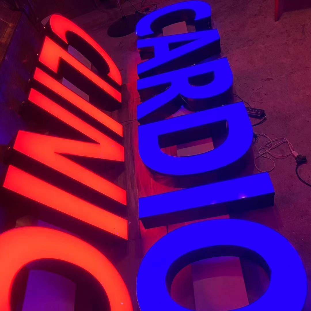 Supporting project view - custom backlit restaurant and storefront logo signs