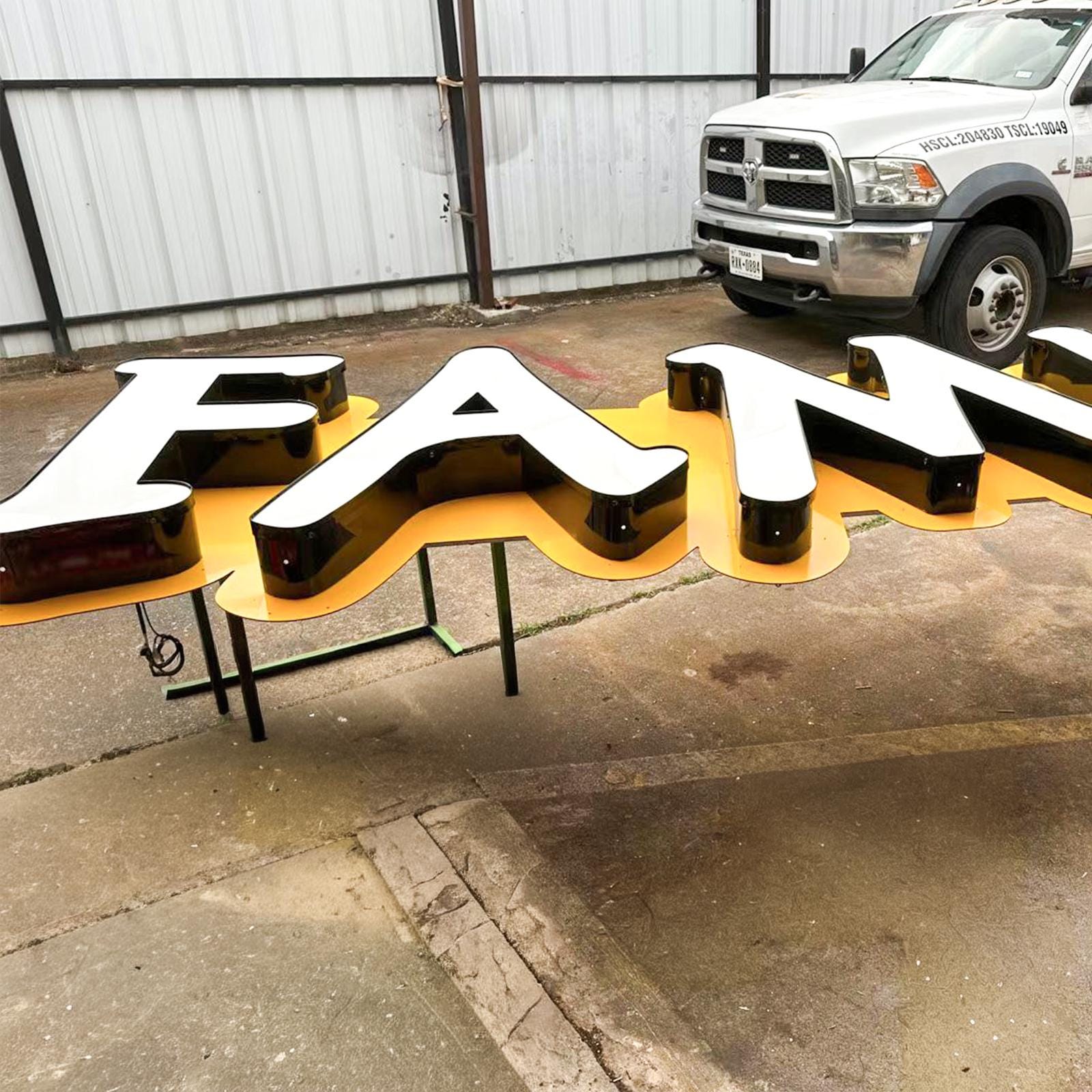 Supporting project view - custom front-lit LED storefront business signs