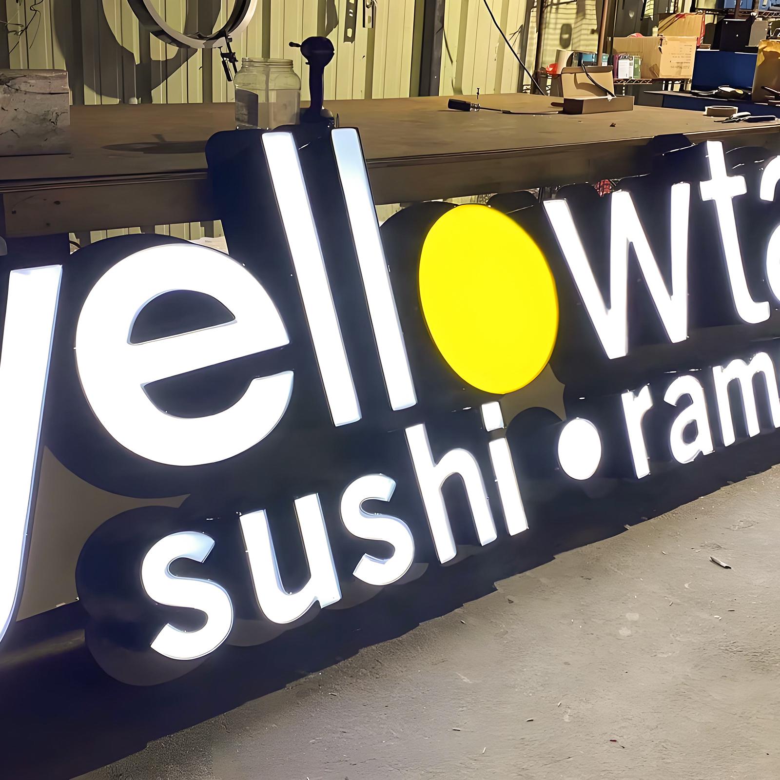 Supporting project view - custom front-lit LED storefront business signs