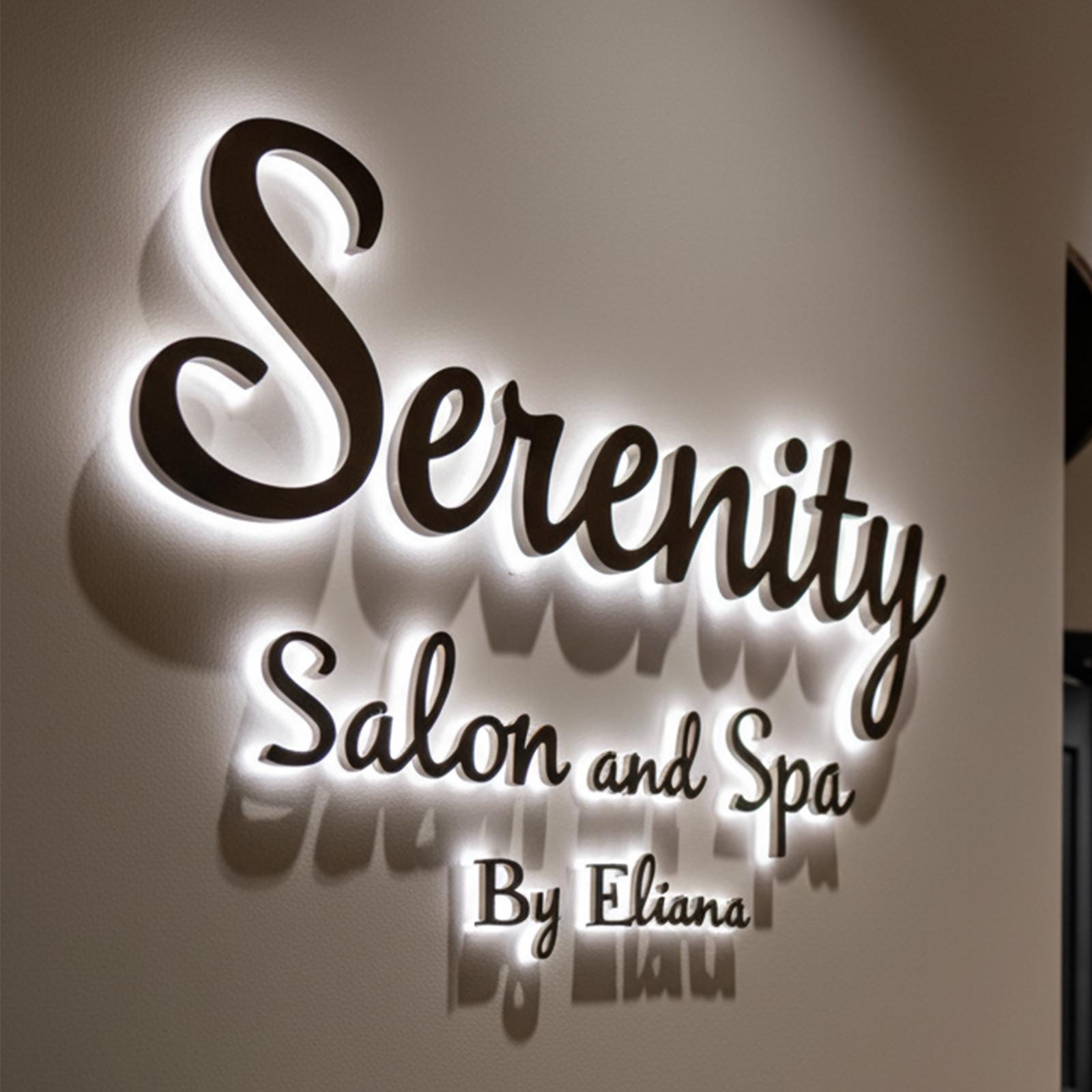 Application scene - custom gold stainless steel halo logo letters