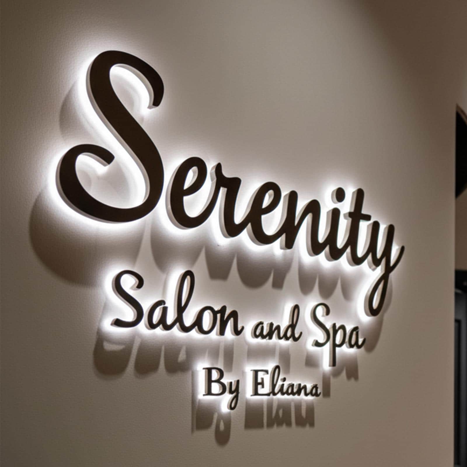 Supporting project view - custom premium backlit reception logo signs