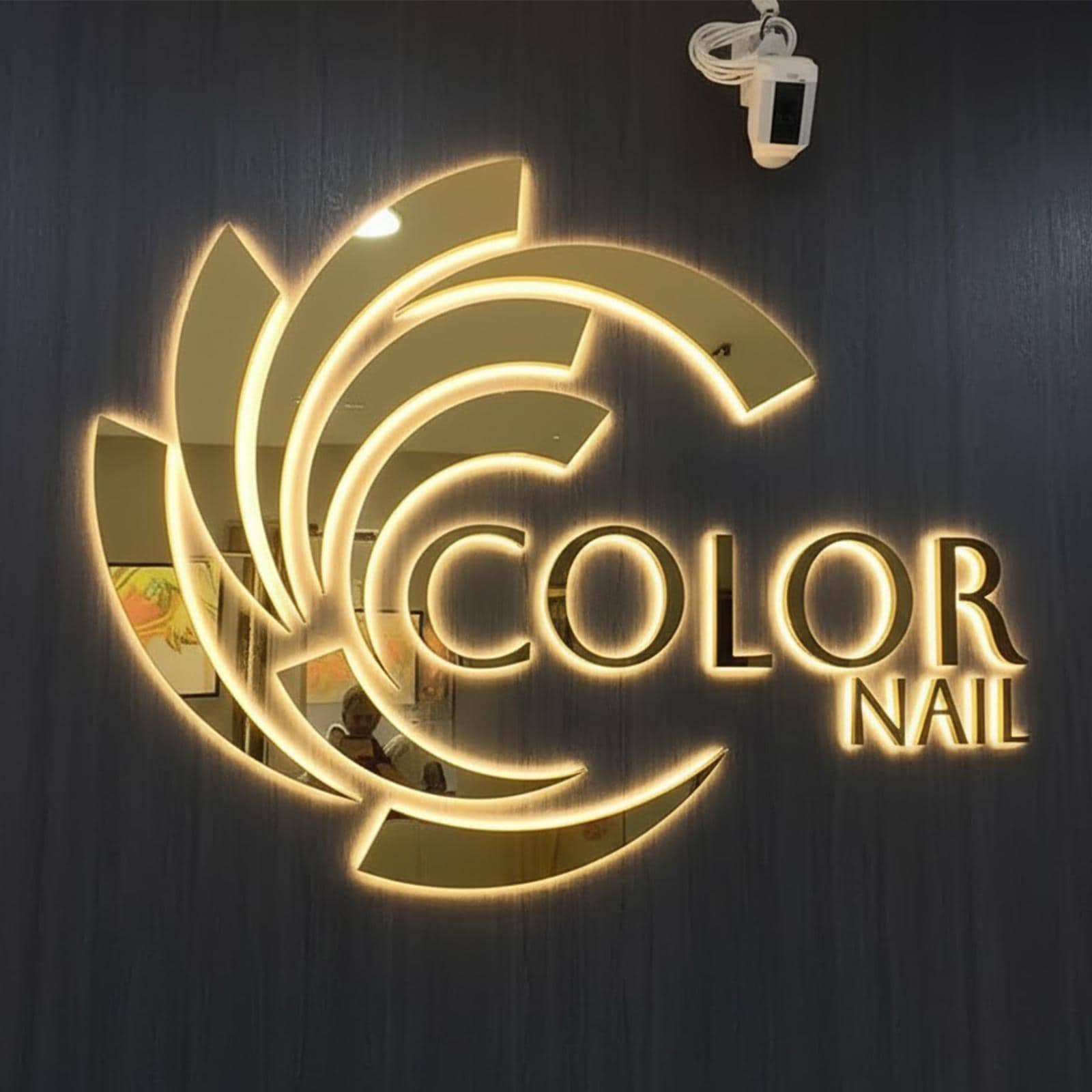 Supporting project view - custom premium backlit reception logo signs