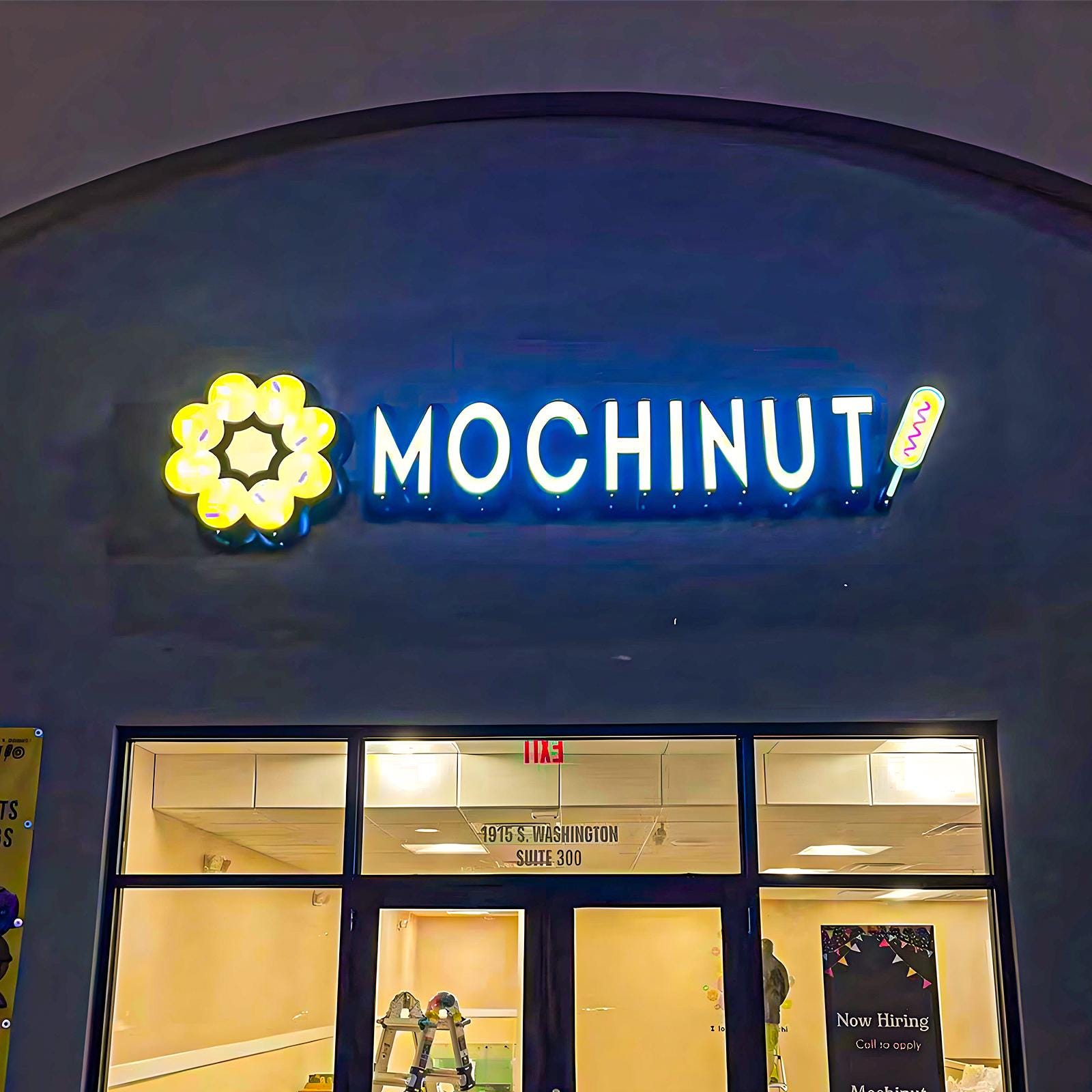 Installed main scene - custom restaurant and cafe LED channel letter signs