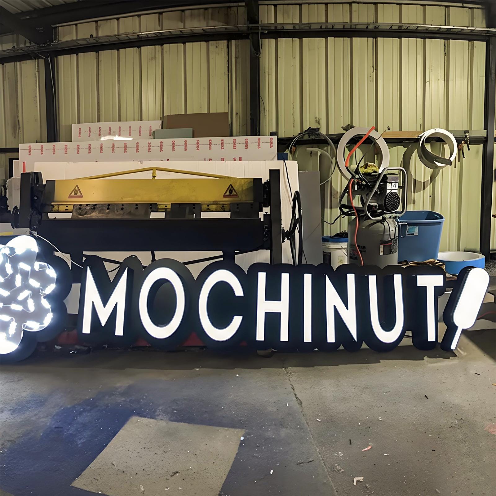 Supporting project view - custom restaurant and cafe LED channel letter signs