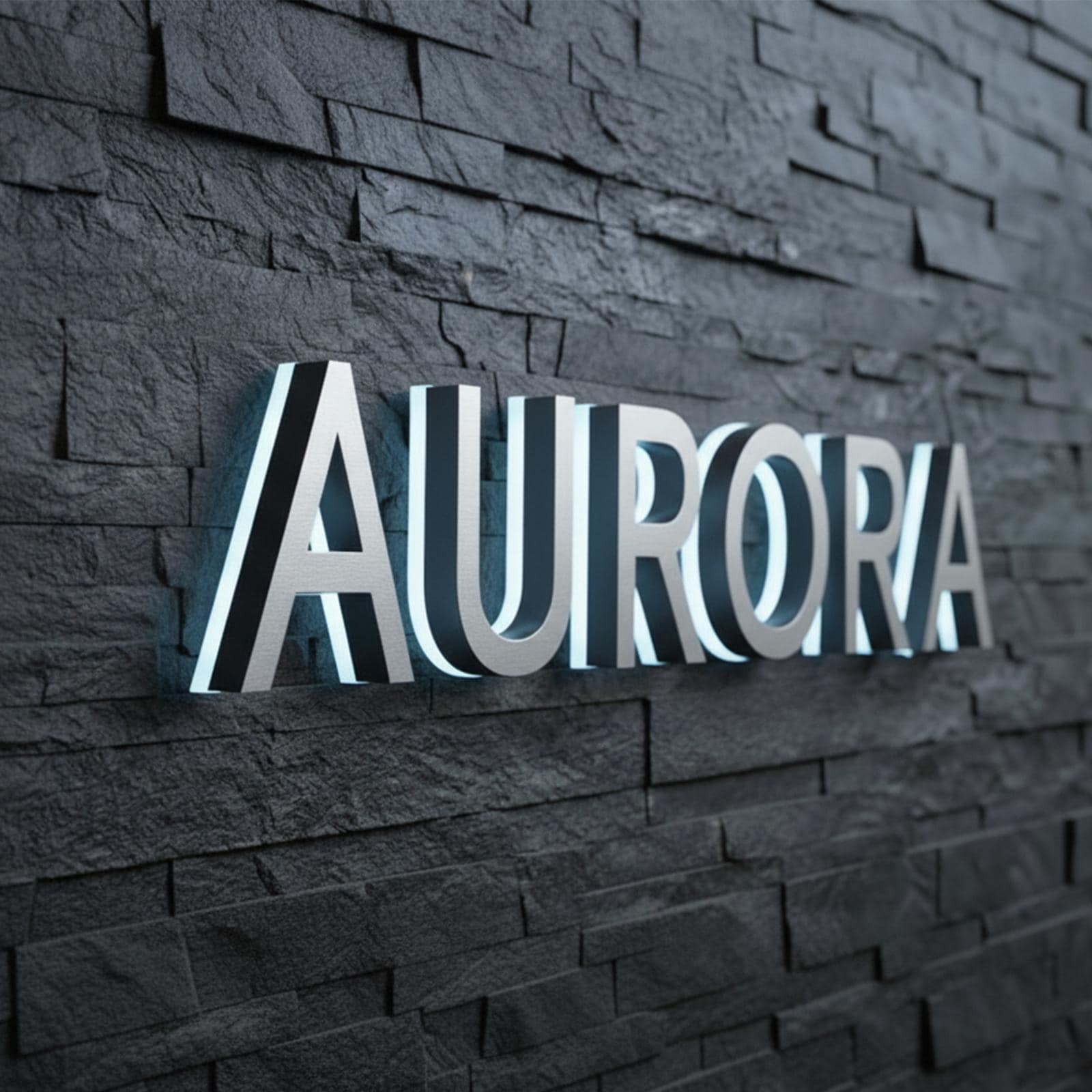 Application scene - custom salon, clinic, and office wall logo signs