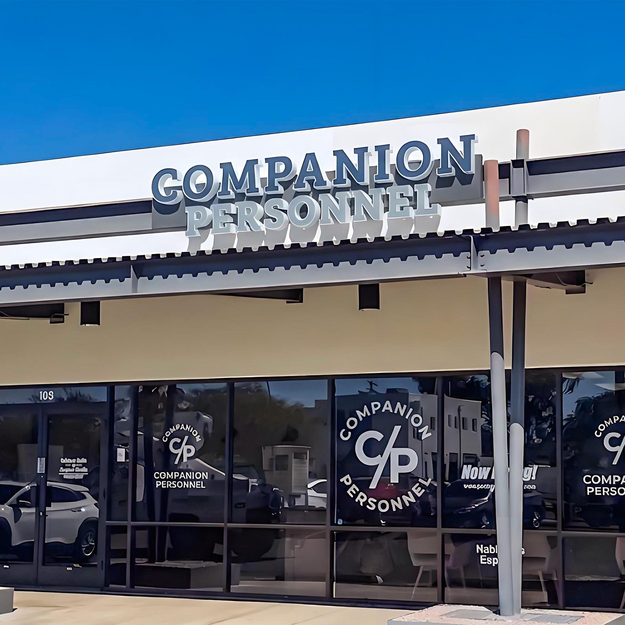 Supporting project view - custom outdoor LED backlit logo signs