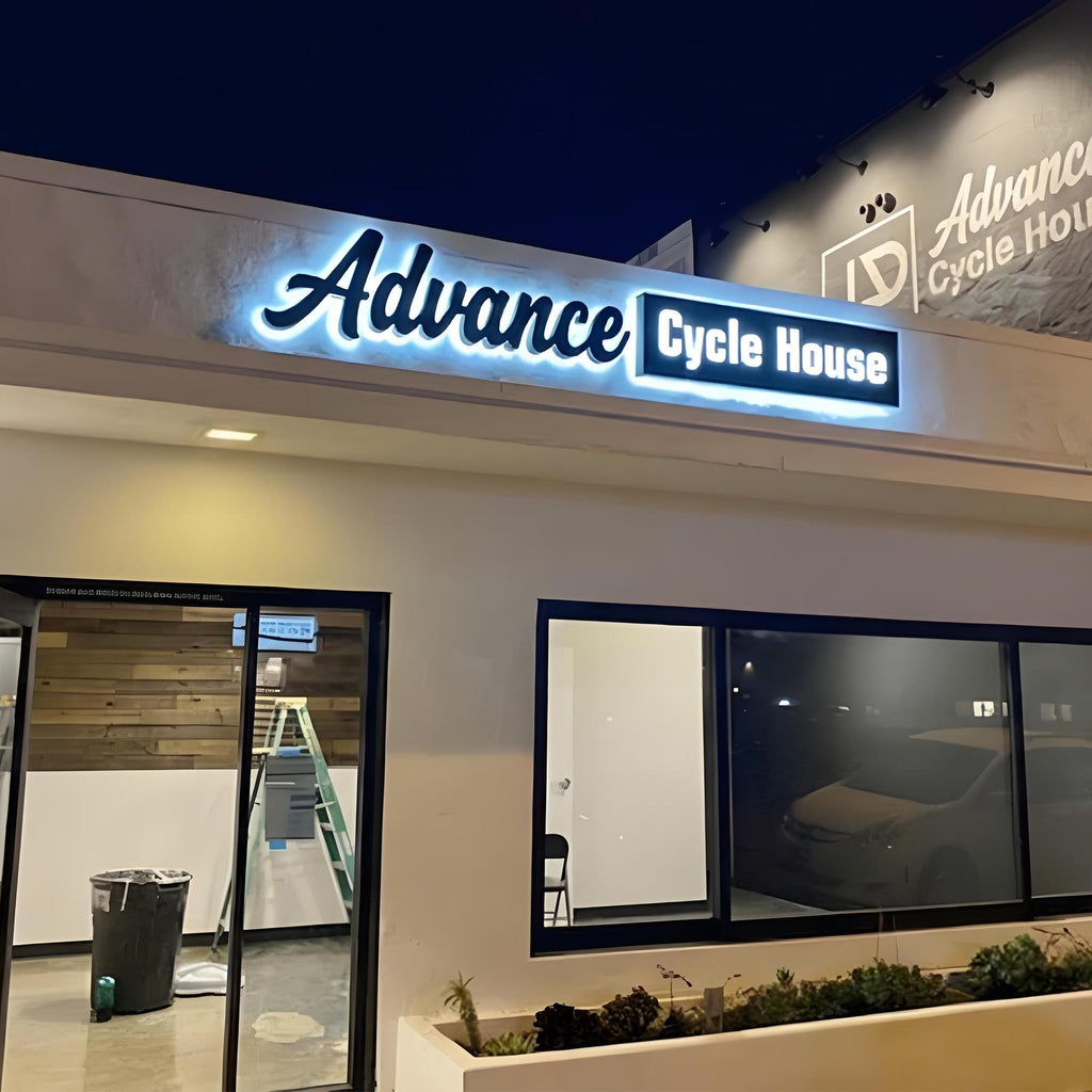 Supporting project proof - custom outdoor LED backlit logo signs